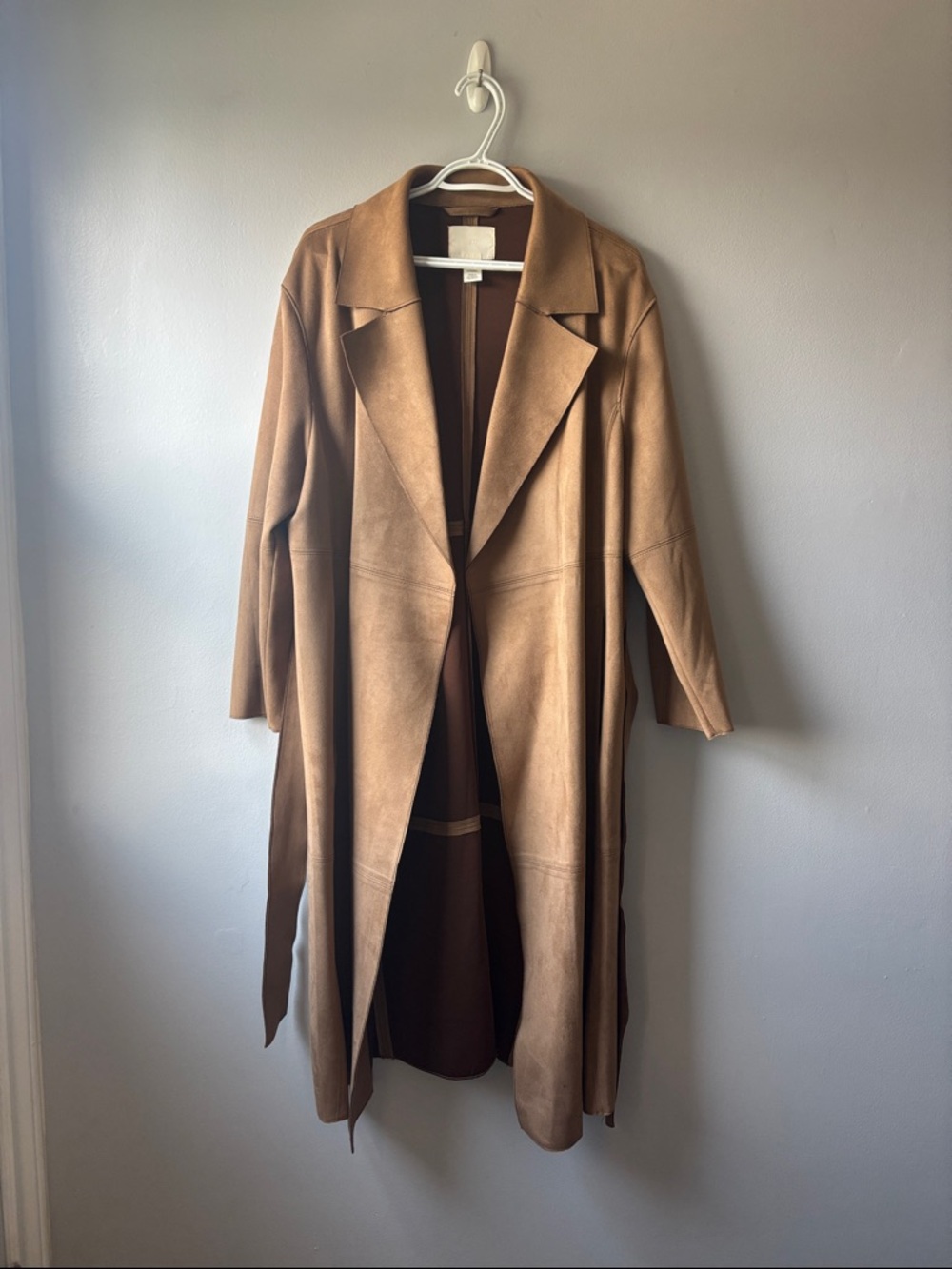 Brown trench coat